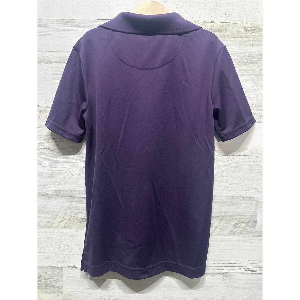 Class‎ Club Performance Polo Kids Size 10/12 Purple Modern Fit Short Sleeve EUC